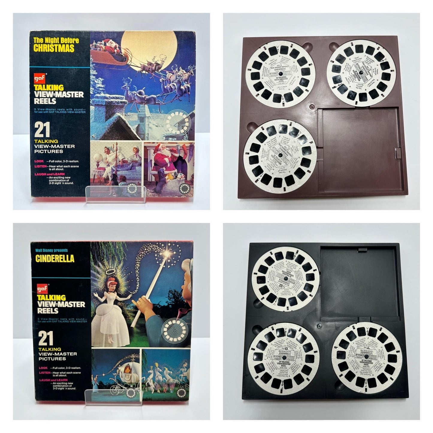 Vintage View-Master Reels or Talking Picture Disks in Original Boxes.