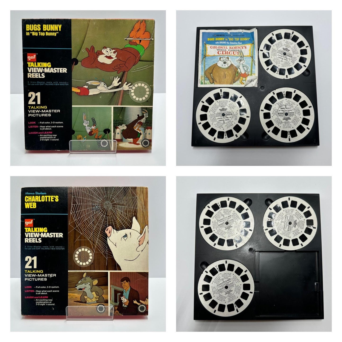 Vintage View-Master Reels or Talking Picture Disks in Original Boxes.