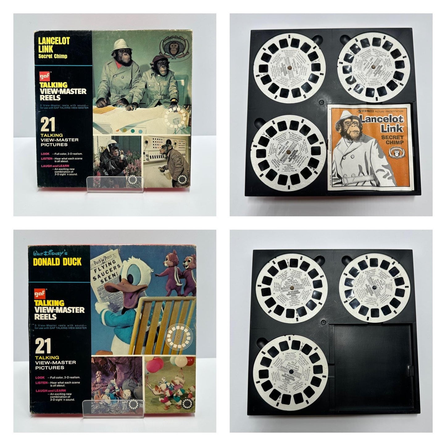 Vintage View-Master Reels or Talking Picture Disks in Original Boxes.