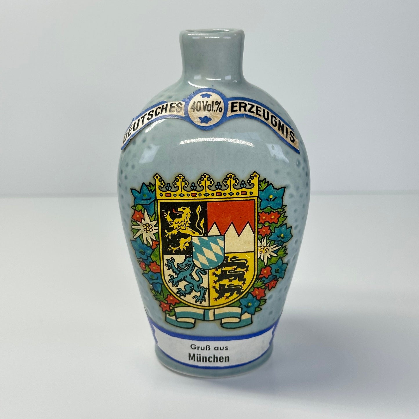 Vintage Decanter of Blue Deutsches Erzeugnis Eberhardt from München Germany.
