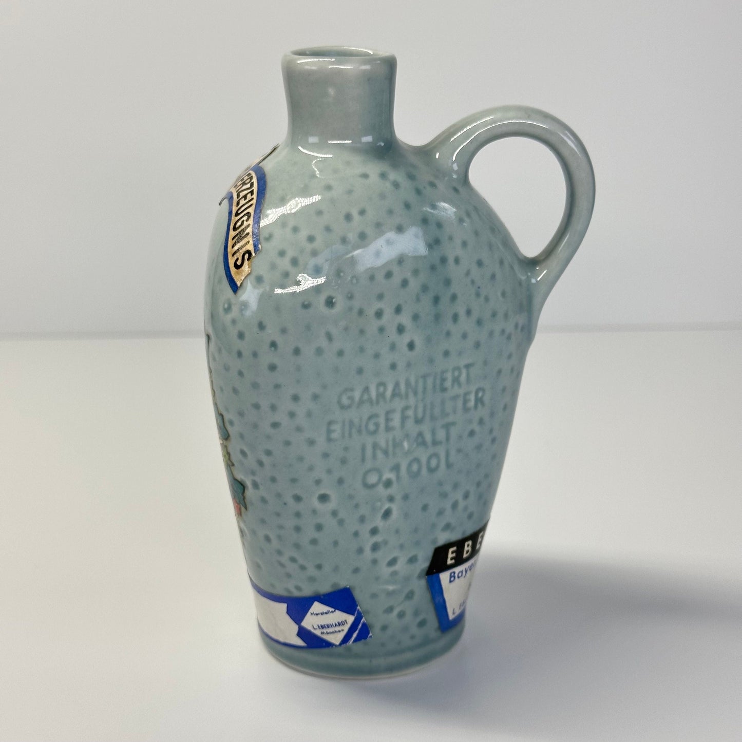 Vintage Decanter of Blue Deutsches Erzeugnis Eberhardt from München Germany.