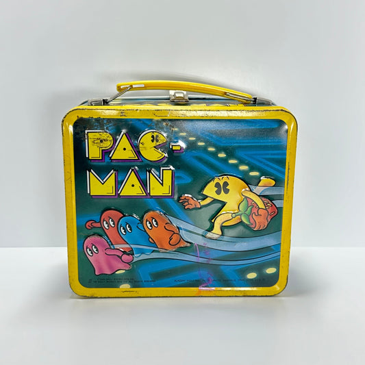 Vintage Metal Lunch Box of PAC-MAN and Made by Aladdin.