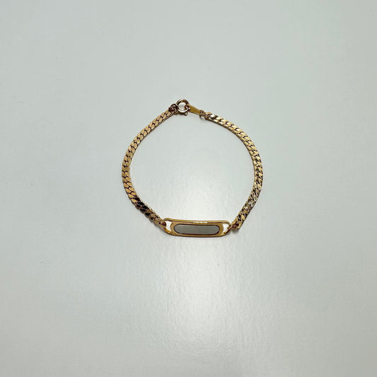 Vintage Engravable Name Bracelet in Gold & Silver Tone by Avon and New in Box