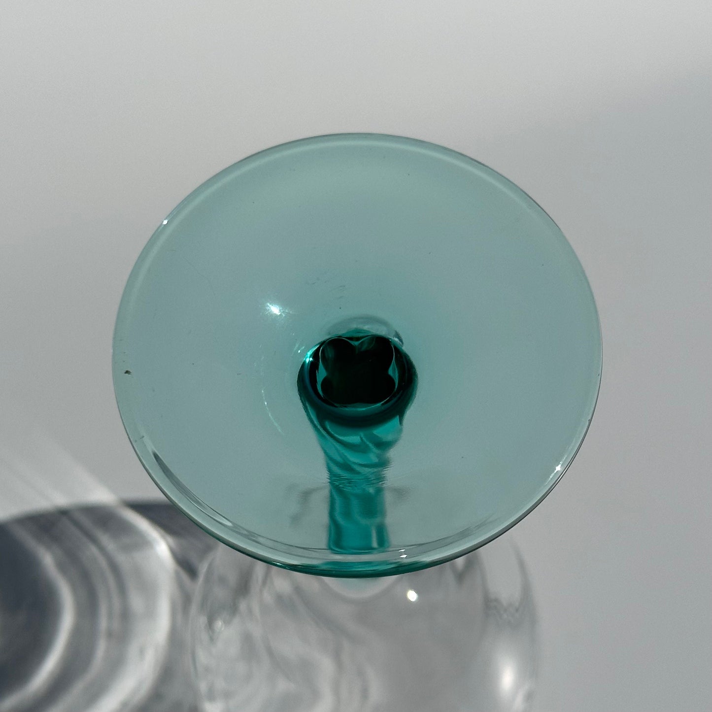 Vintage Crystal Wine Glasses in Angelique Aqua by Crystal D’Arques-Durand