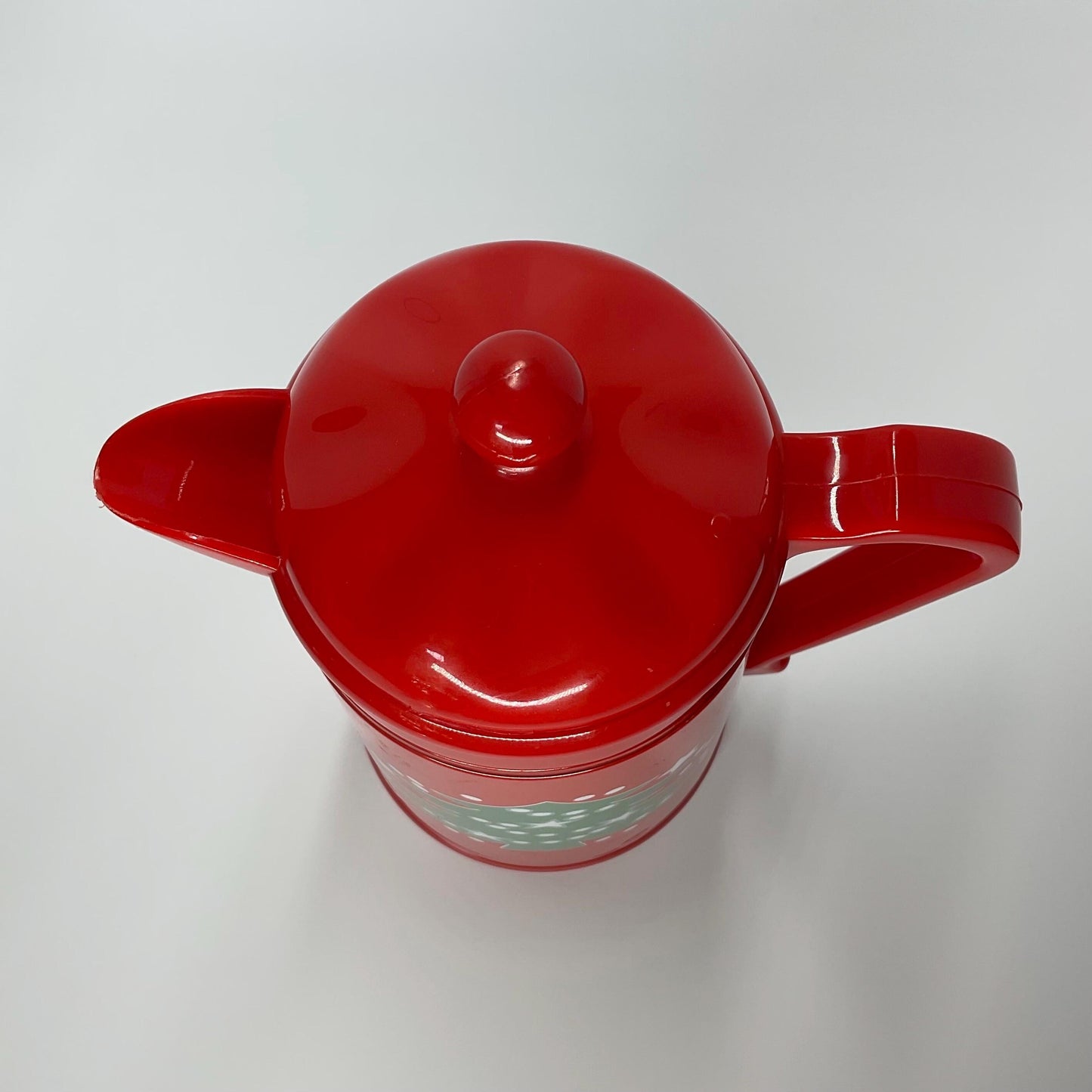 Vintage Carafe with Christmas Tree Design in Red and Made By Waechtersbach.
