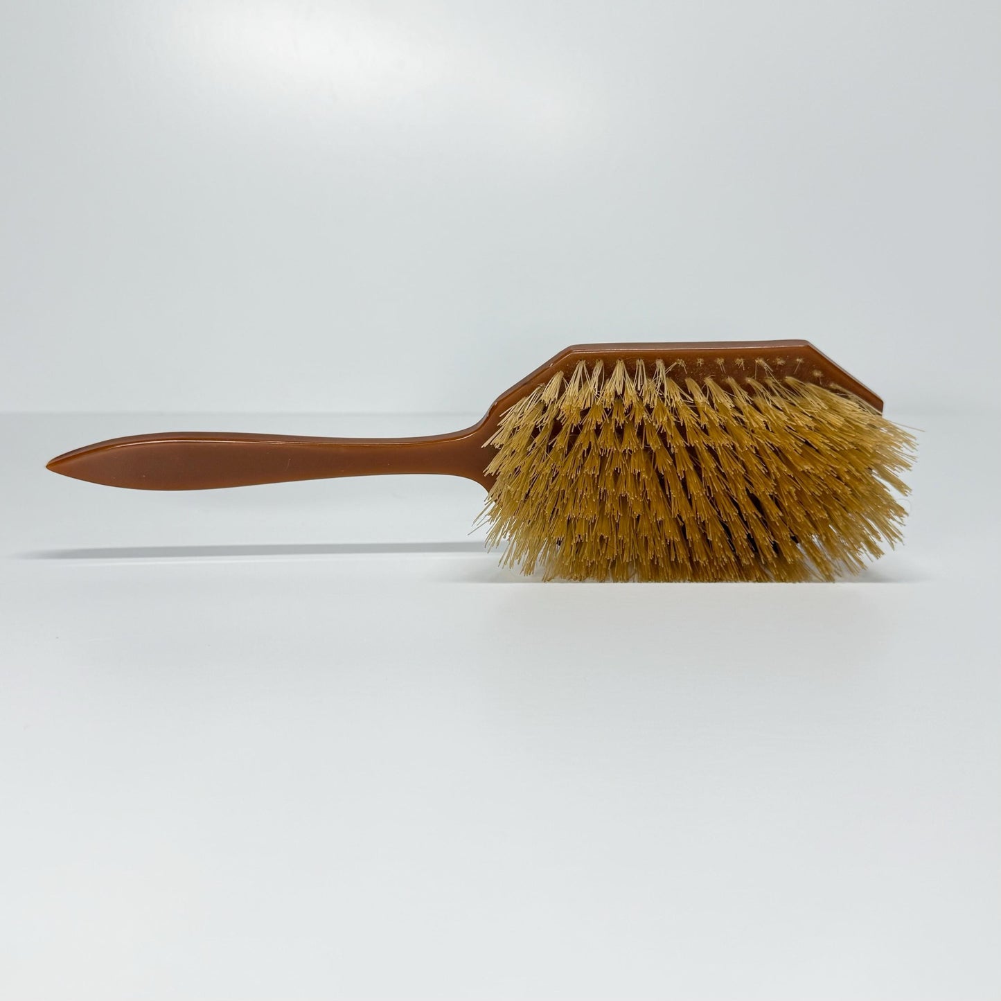 Vintage Hair Brush, Lucite Greco Roman Goddess, 1920s.
