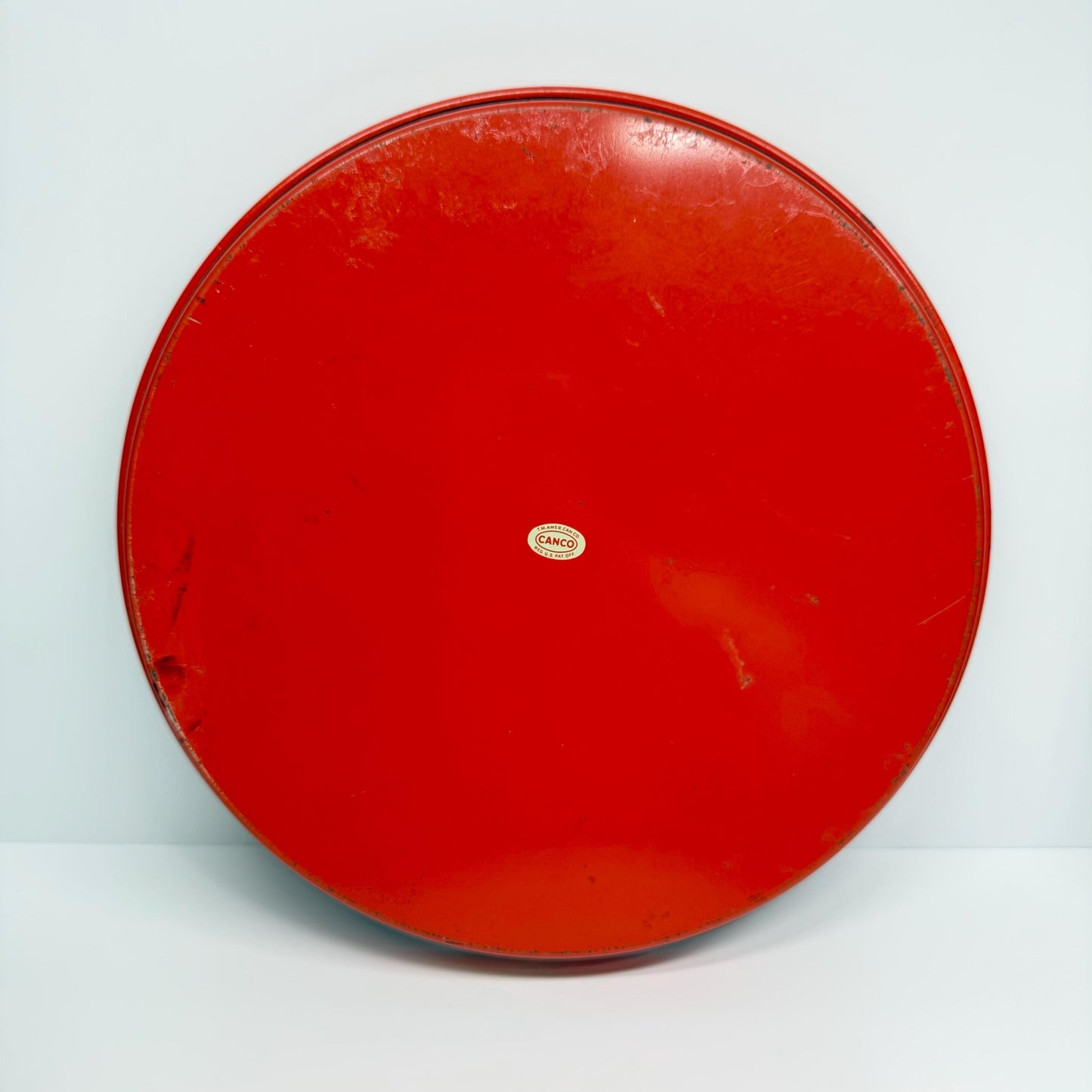 Vintage Red Metal Schaefer Beer Tray Made by Canco.