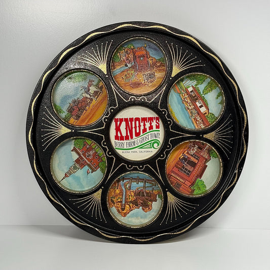 Vintage Tin Tray from Knott’s Berry Farm & Ghost Town in California 1960s