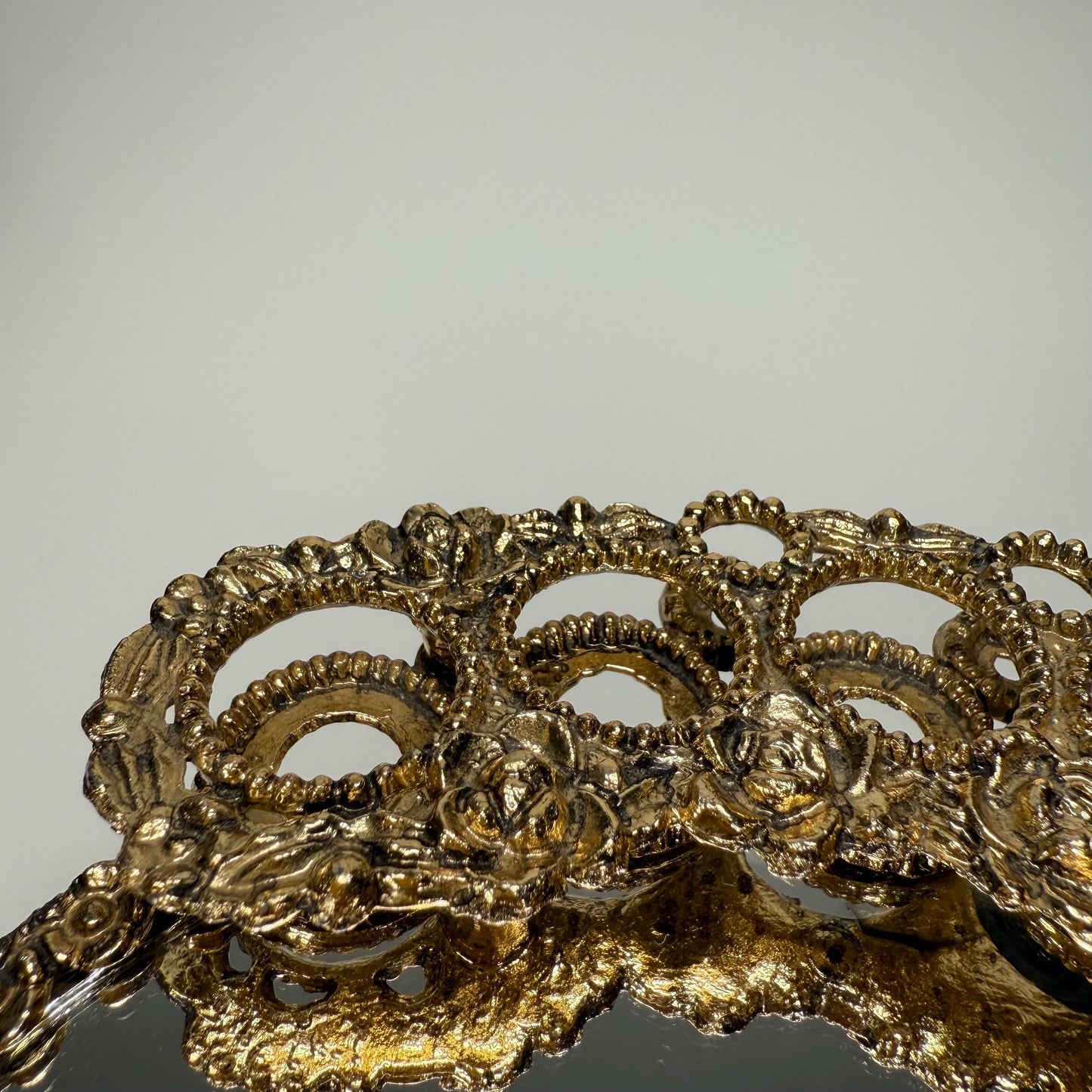 Vintage Mirror and Lipstick Holder, Matson Stylebuilt Ormolu.