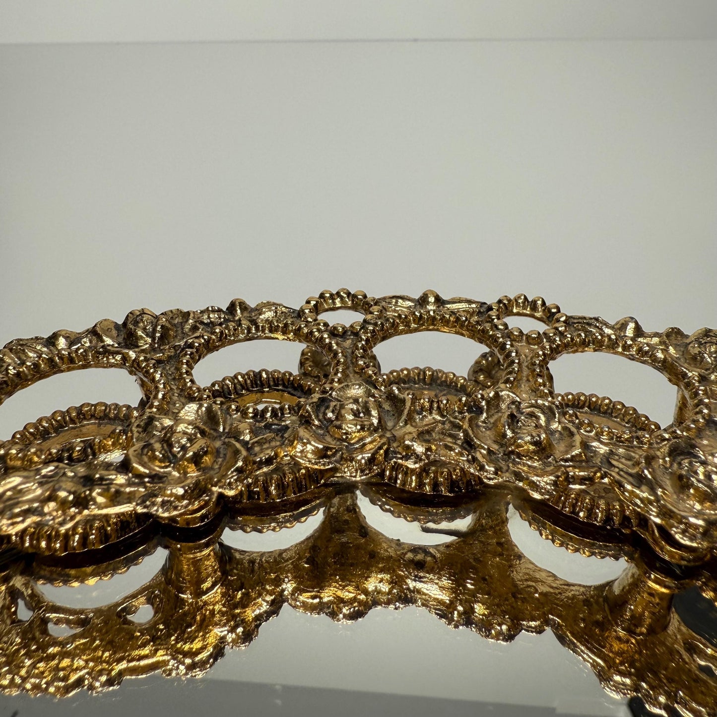 Vintage Mirror and Lipstick Holder, Matson Stylebuilt Ormolu.
