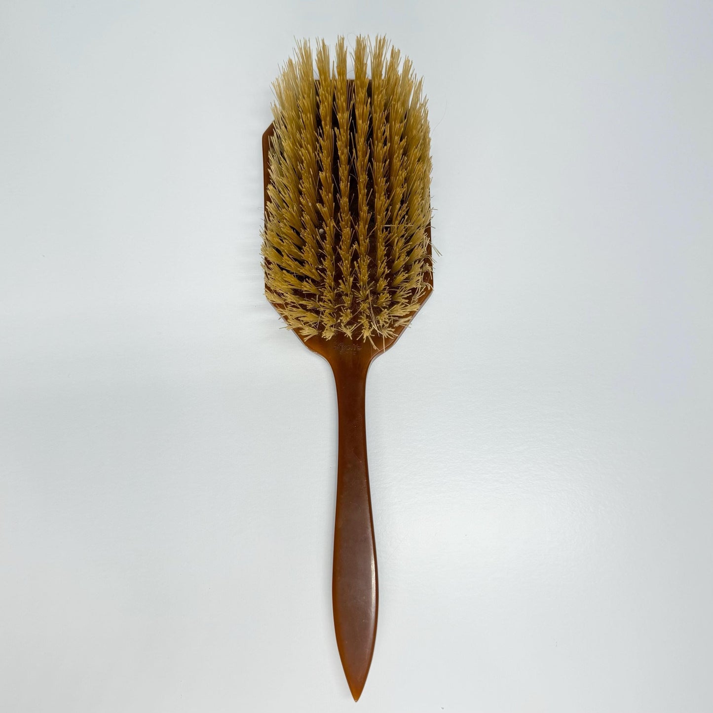 Vintage Hair Brush, Lucite Greco Roman Goddess, 1920s.