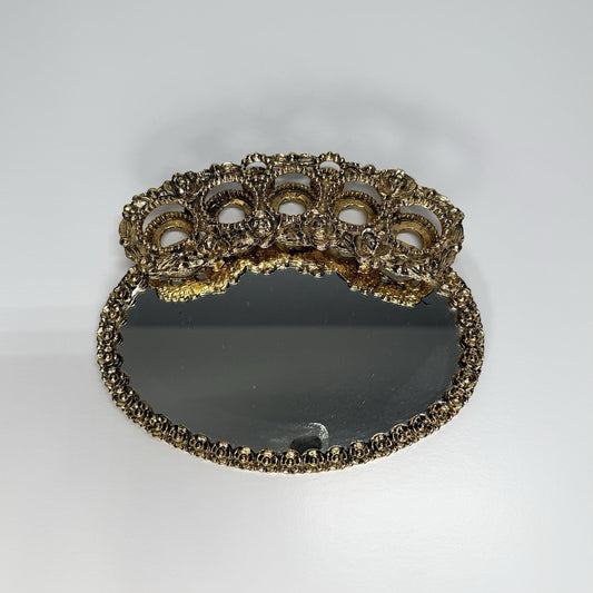 Vintage Mirror and Lipstick Holder, Matson Stylebuilt Ormolu.