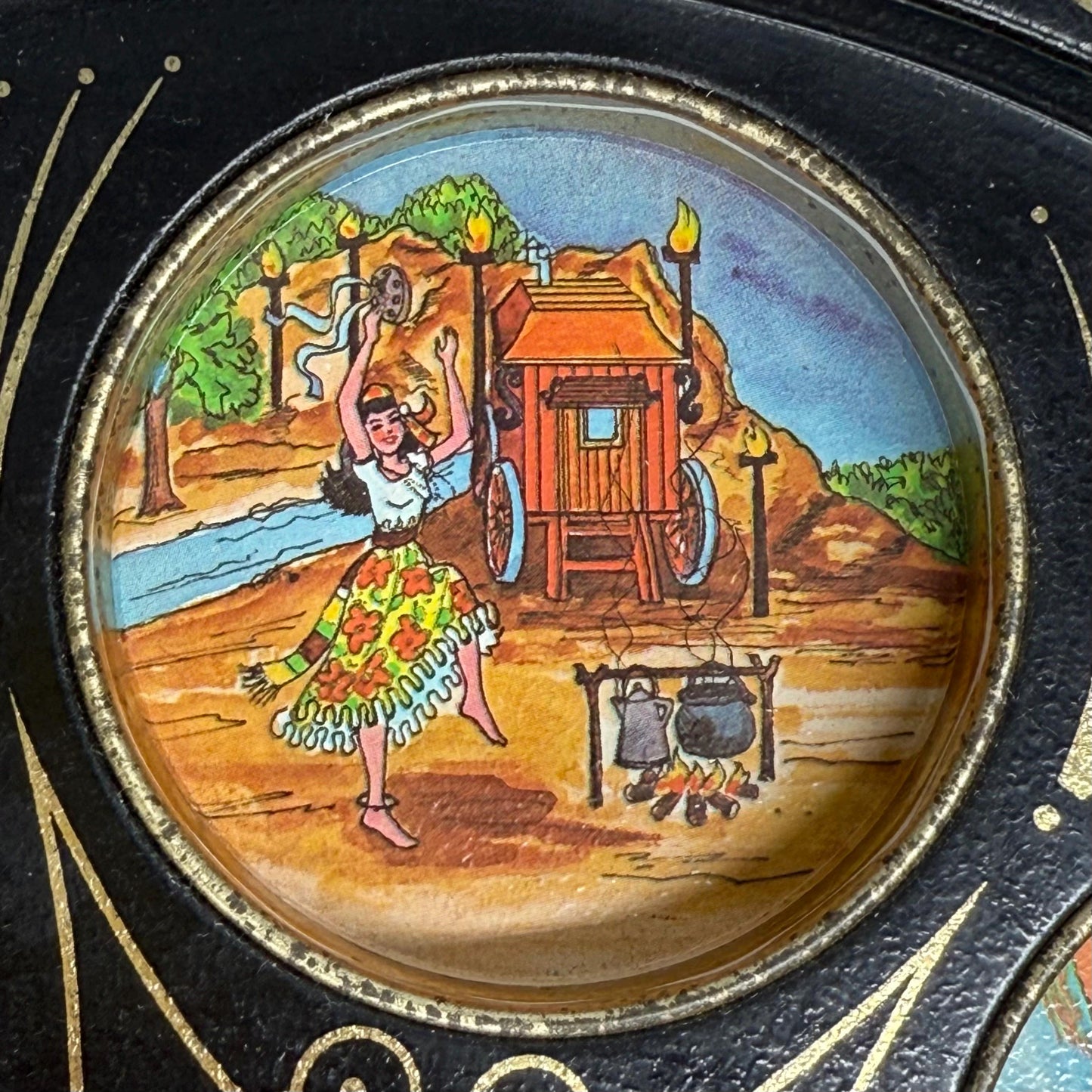 Vintage Tin Tray from Knott’s Berry Farm & Ghost Town in California 1960s