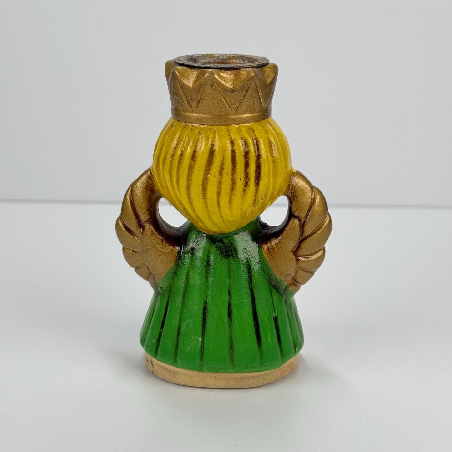 Vintage Candle Holder of Green Angle by Ardco and Stamped C-2288