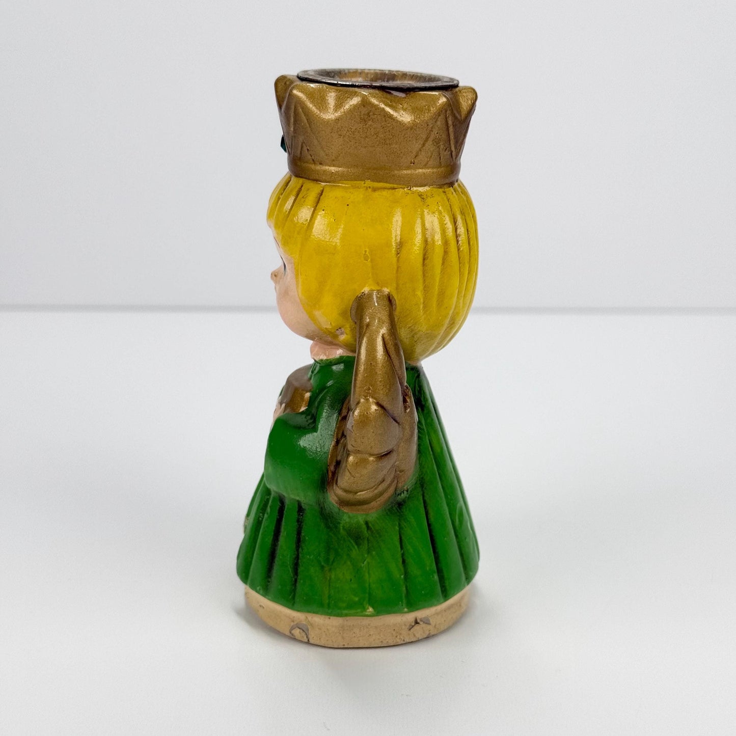 Vintage Candle Holder of Green Angle by Ardco and Stamped C-2288