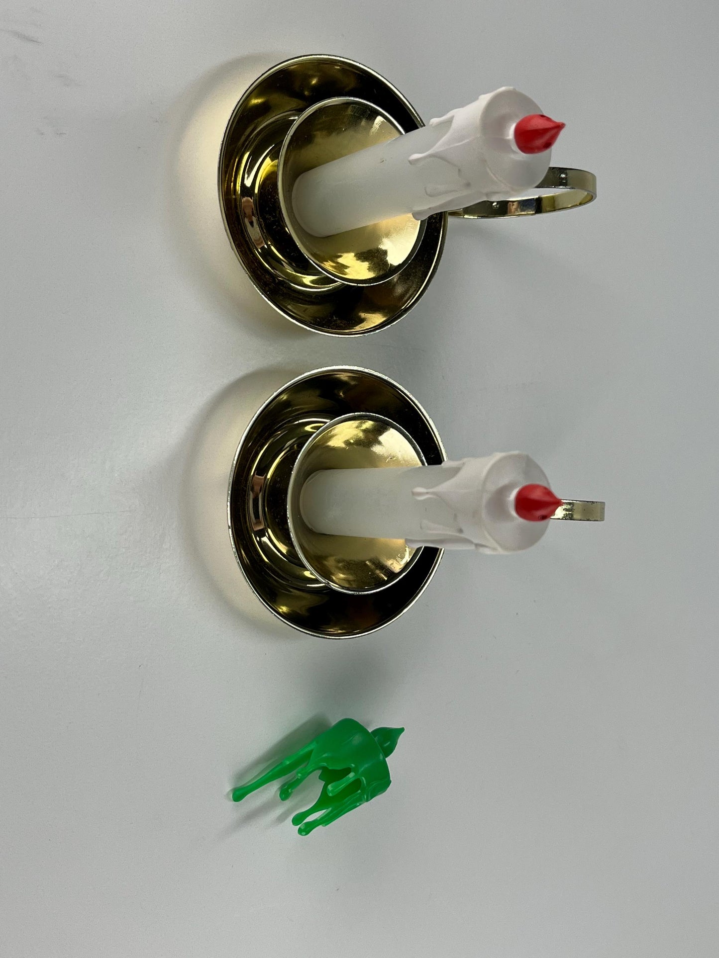 Vintage Salt and Pepper Shakers of Christmas Candlesticks by Davis and in Original Box.
