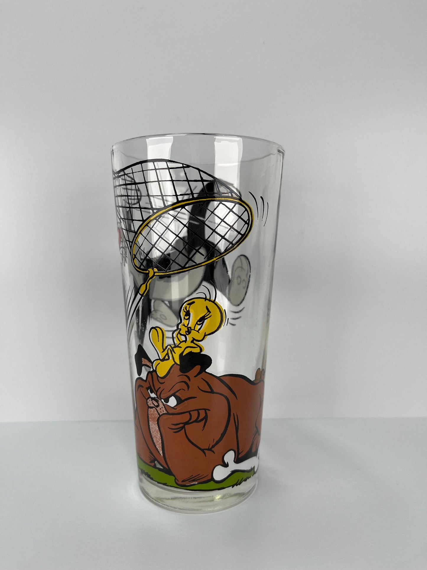 Vintage Looney Tunes Glass of Sylvester and Tweety By Pepsi