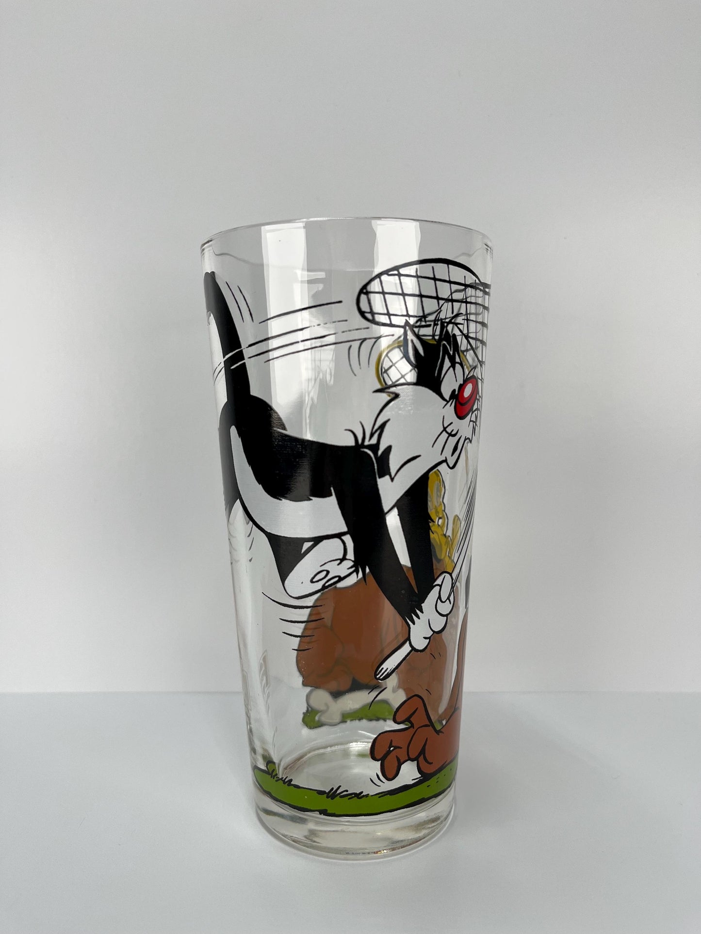 Vintage Looney Tunes Glass of Sylvester and Tweety By Pepsi
