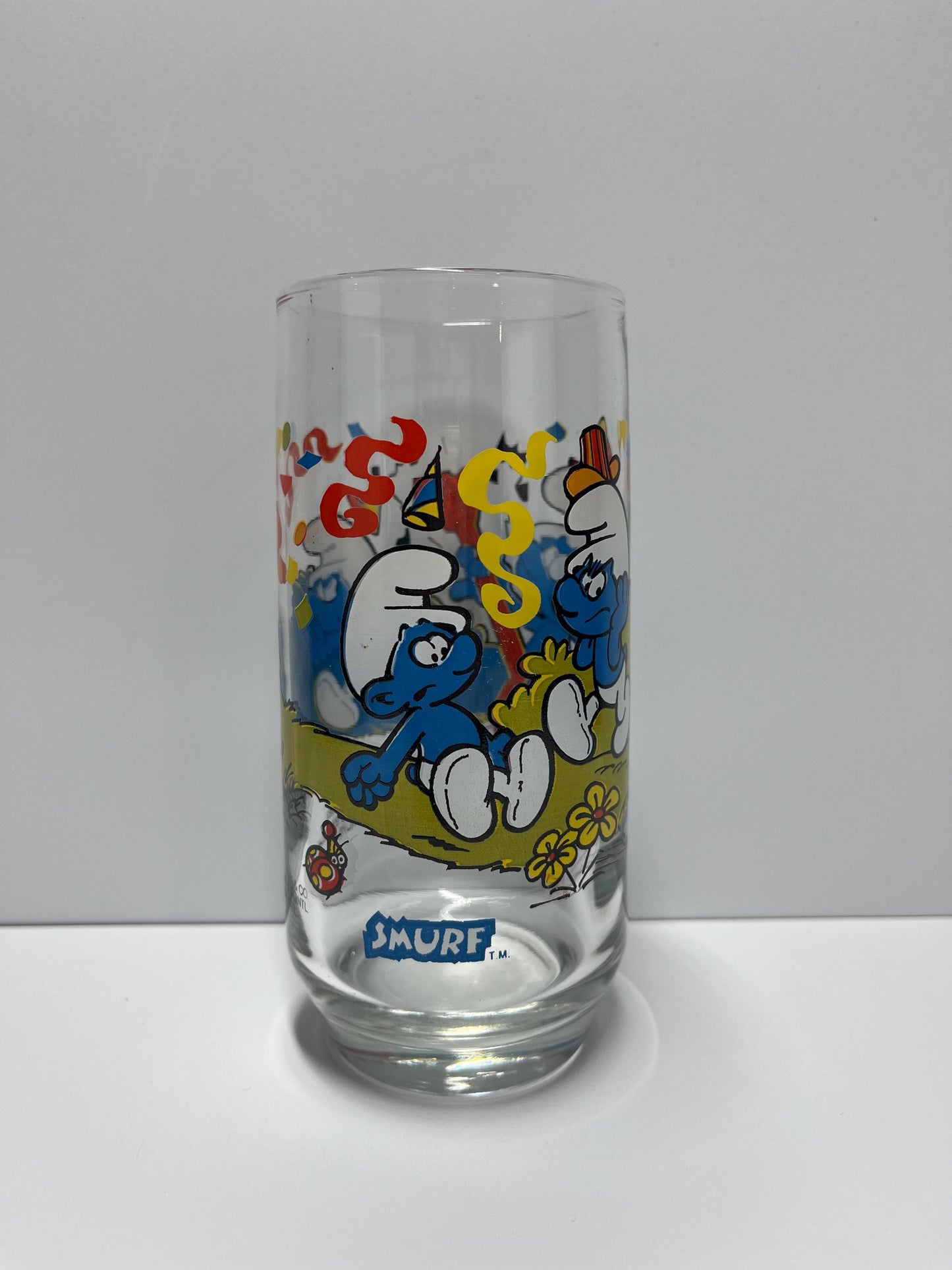 Vintage Harmony Smurf Glass