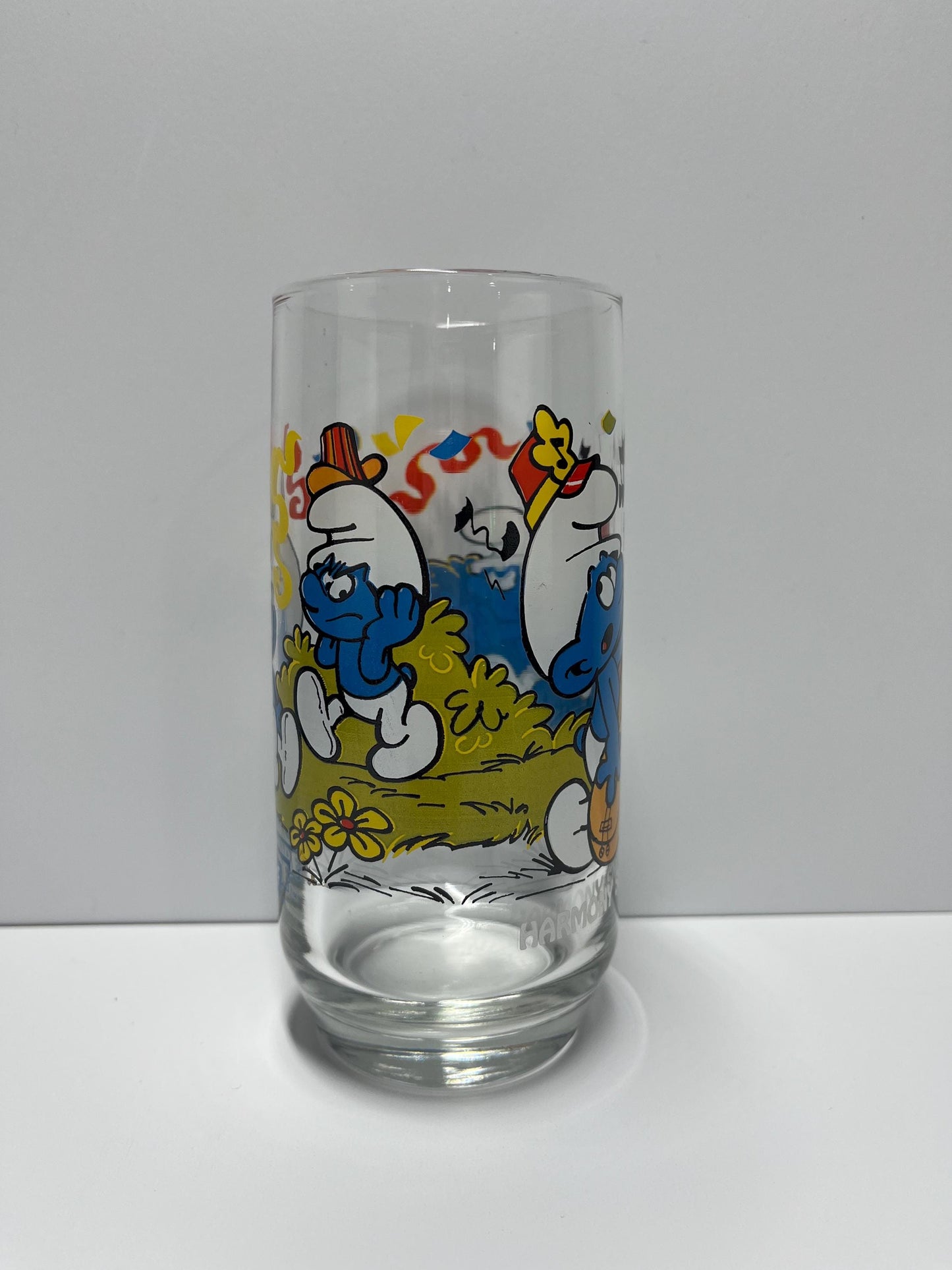 Vintage Harmony Smurf Glass
