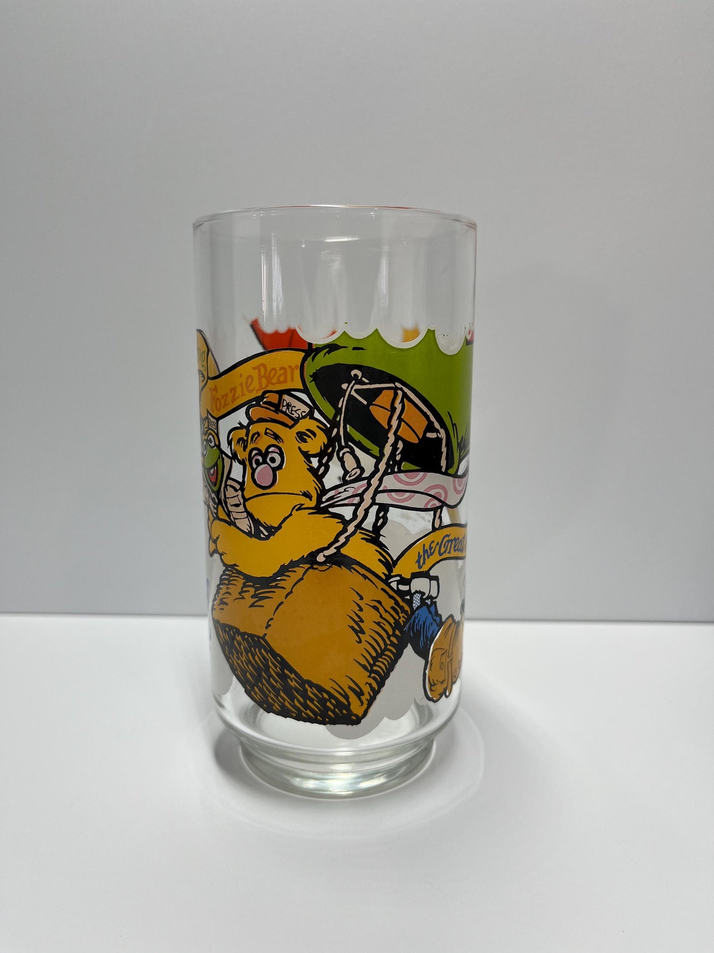 Vintage Glass of Muppets Caper With Fozzie Bear, Kermit & Gonzo