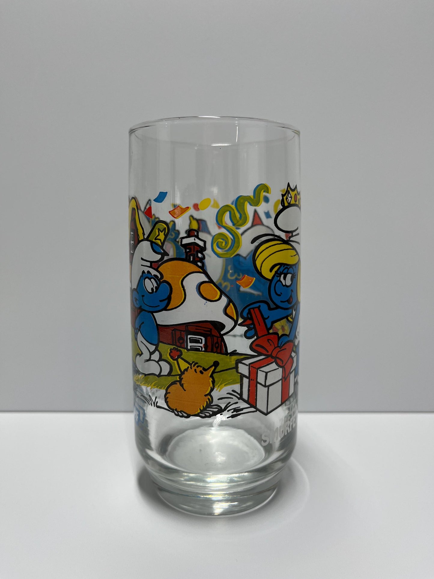 Vintage Smurfette Glass Collectible 1982