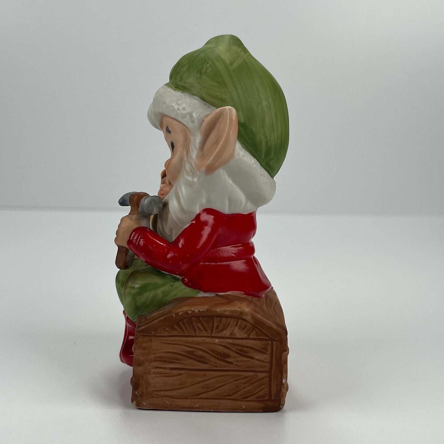 Vintage Figurine of Santa's Toy Maker Elf Made by Homco