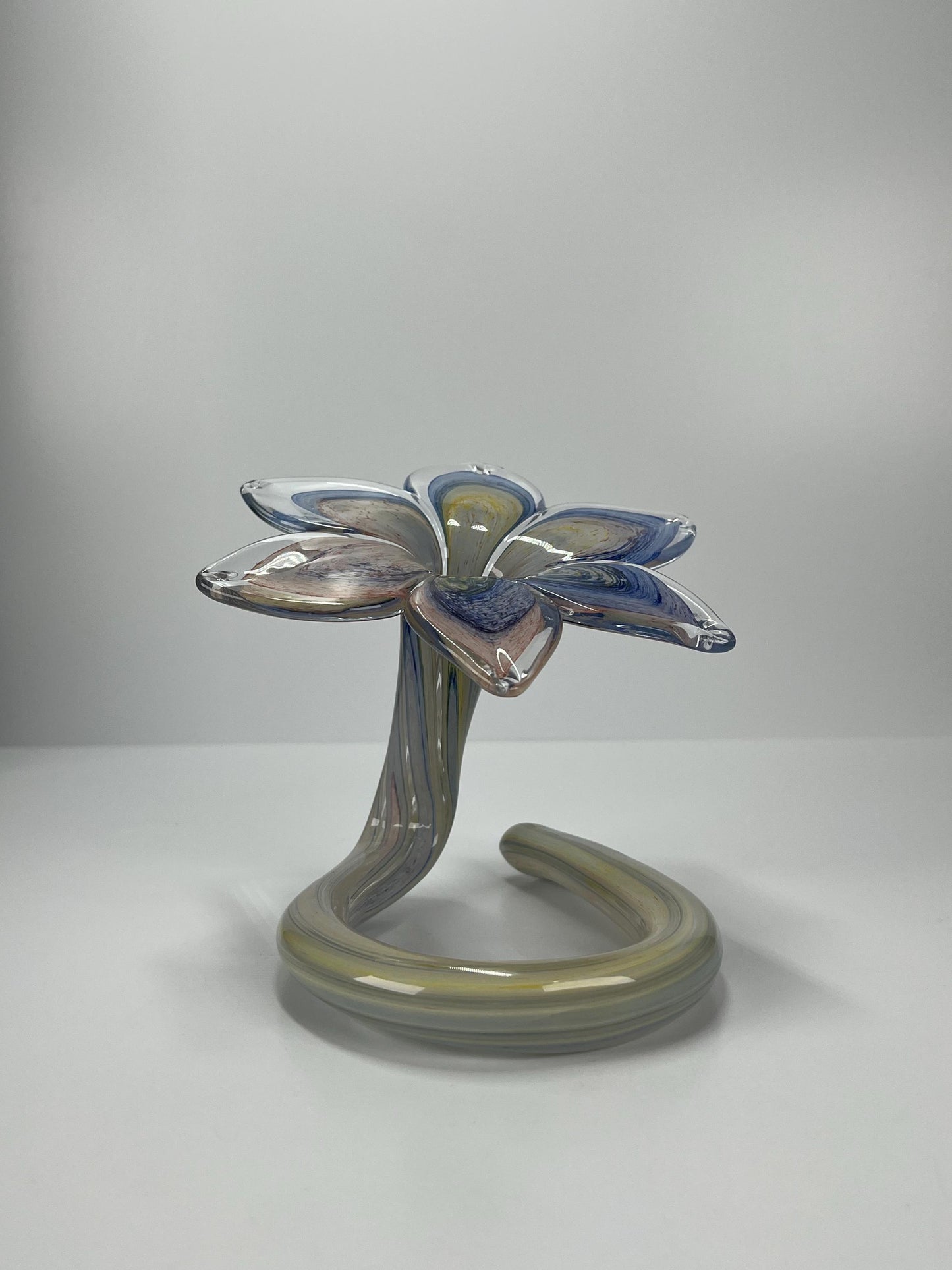 Vintage Murano Glass Flower Vase by Lavorazione Arte Murano in Italy