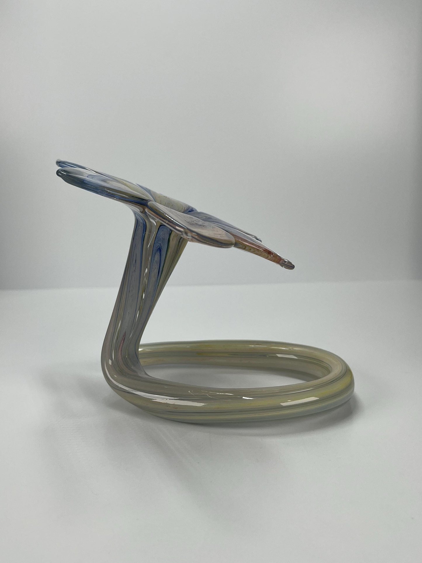 Vintage Murano Glass Flower Vase by Lavorazione Arte Murano in Italy
