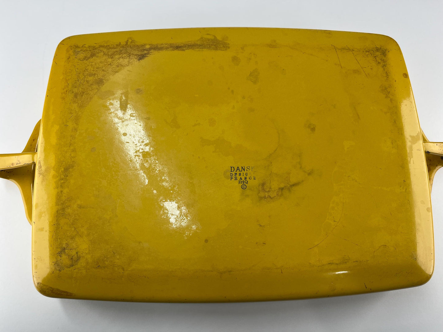 Vintage Enamel Baking Pan in Sunny Yellow Jens Quistgaard Design by Dansk Kobenstyle