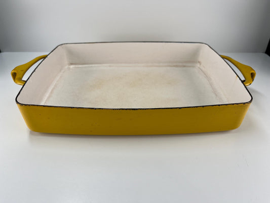 Vintage Enamel Baking Pan in Sunny Yellow Jens Quistgaard Design by Dansk Kobenstyle