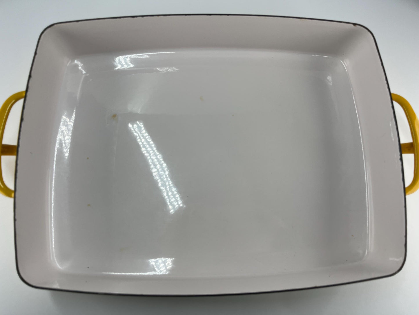 Vintage Enamel Baking Pan in Sunny Yellow Jens Quistgaard Sunny by Dansk Kobenstyle