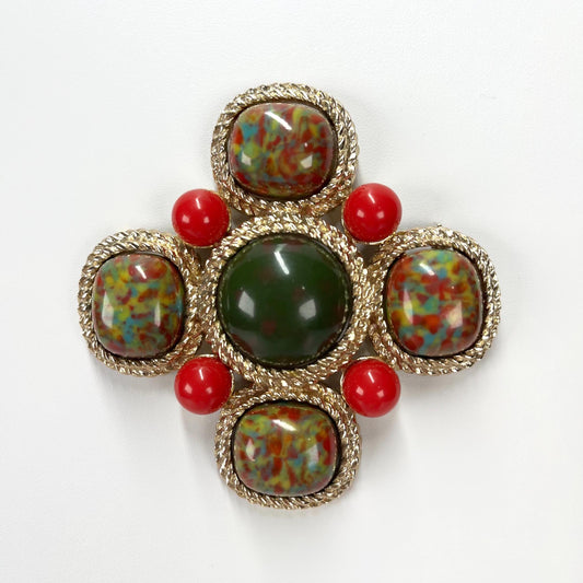 Vintage Brooch Pin of Large Maltese Cross by Sarah Coventry