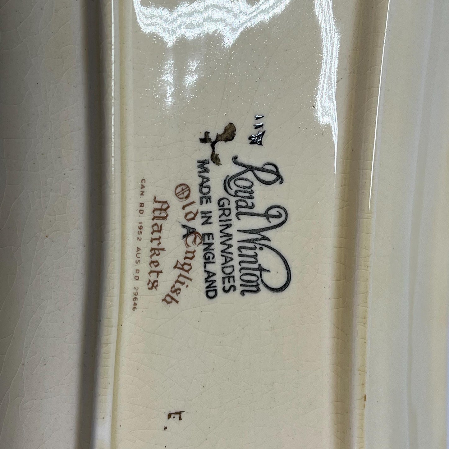 Vintage Royal Winton Grimwades Serving Plate in Old English Markets Pattern 1952