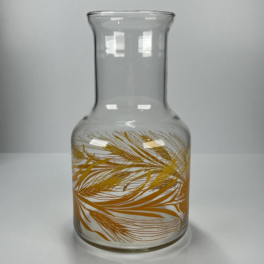Vintage Juice Carafe in Popular Libbey Golden Wheat Design, 32oz