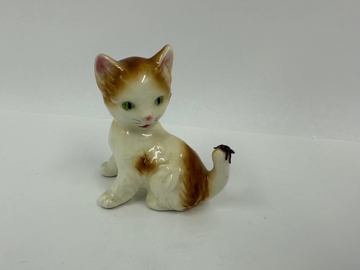 Vintage Figurine Kitten with Spider by Hummel Goebel and Made in Germany