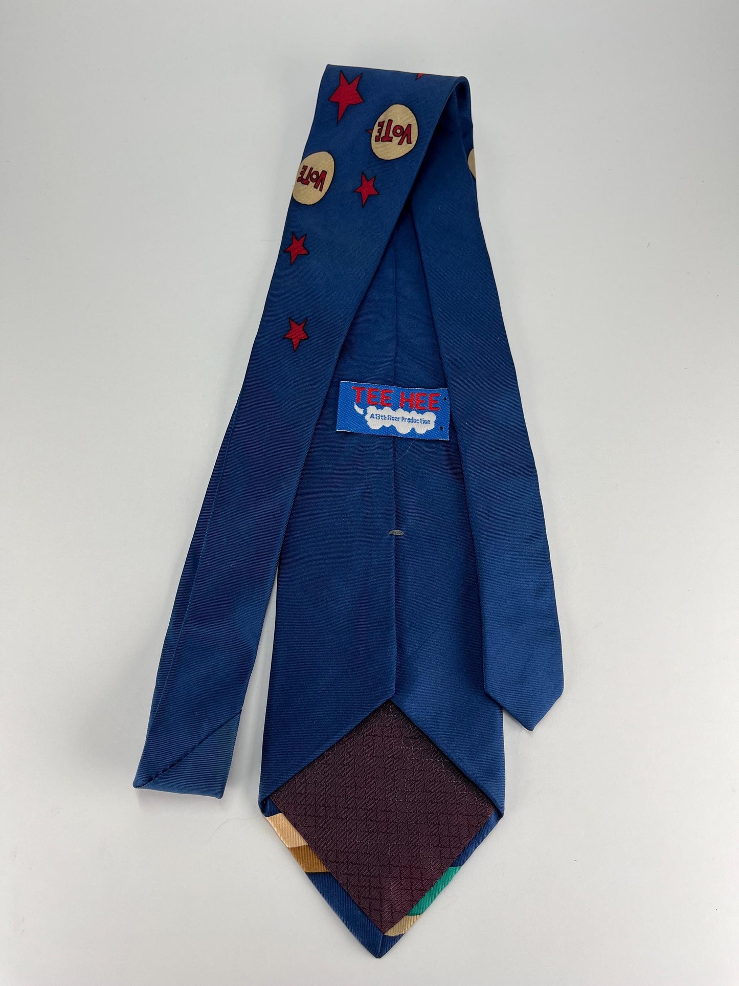 Vintage Necktie of Election Voting Cartoon and Made by Tee Hee