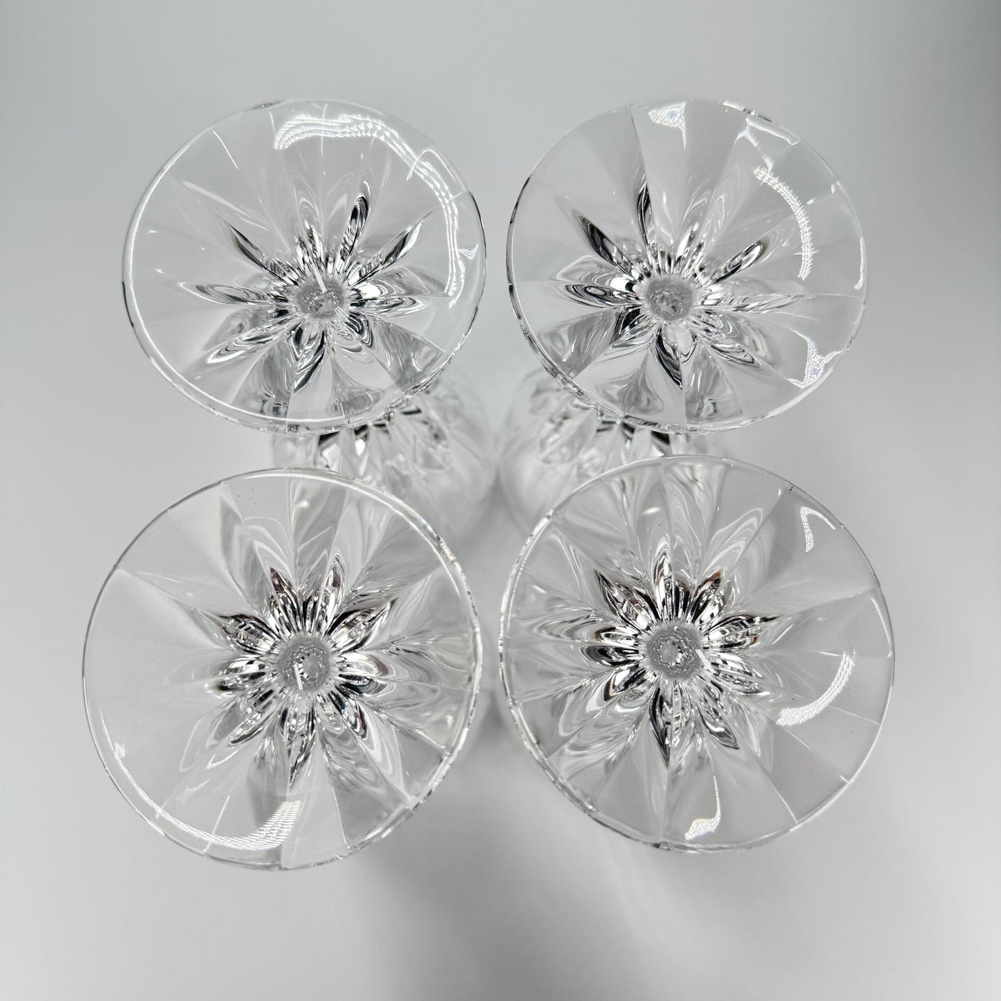 Vintage Crystal Wine Glasses in Berkeley Design Made by Mikasa Set of 4