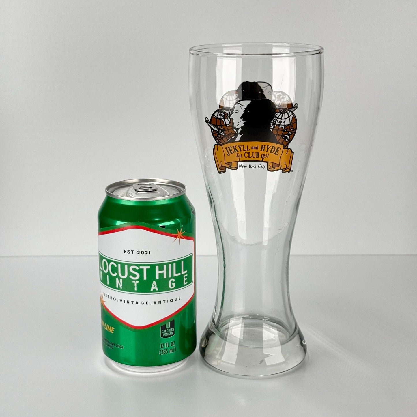 Vintage Pilsner Beer Souvenir Glass of Jekyll and Hyde Est. Club New York City