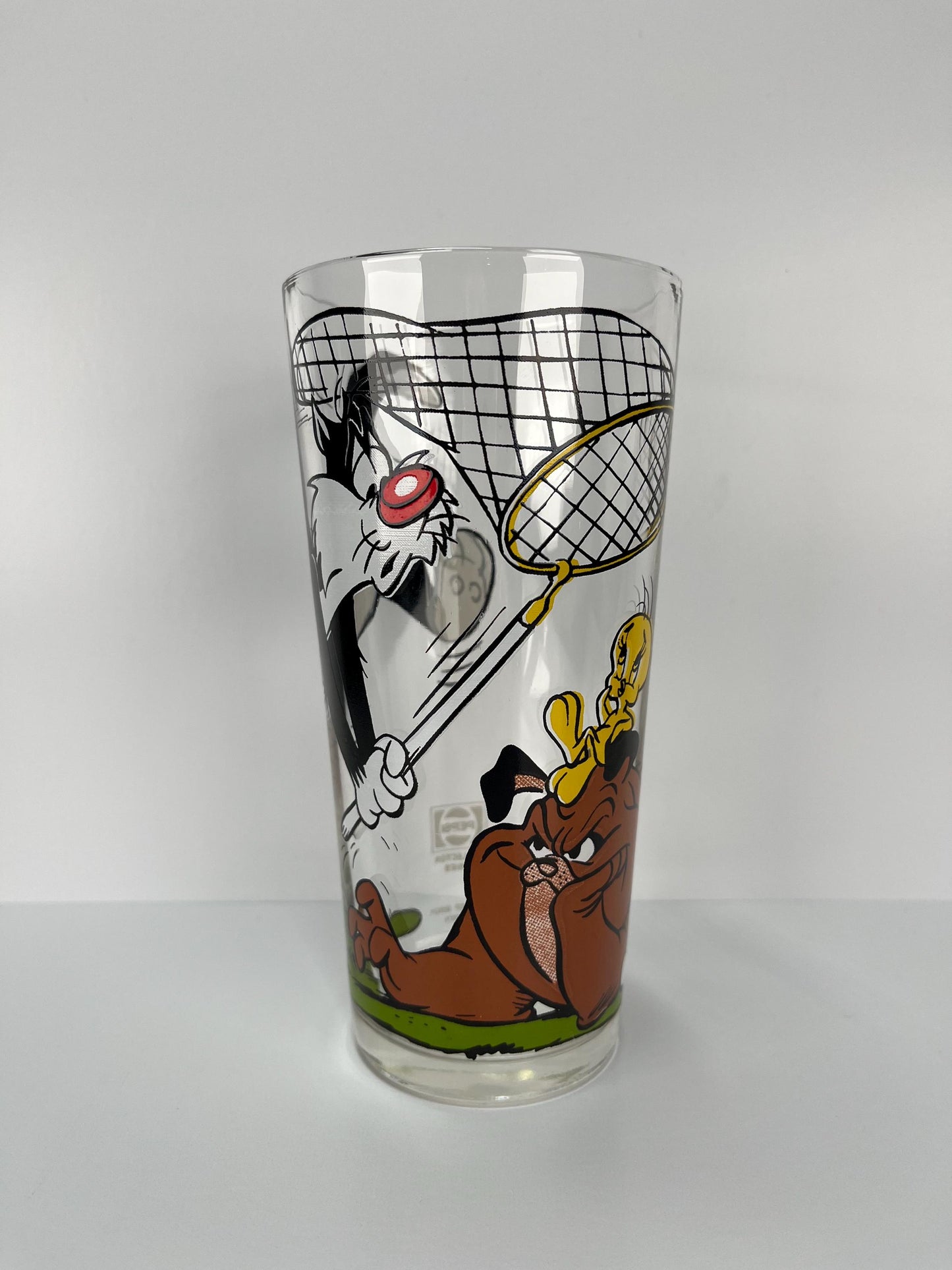 Vintage Looney Tunes Glass of Sylvester and Tweety By Pepsi