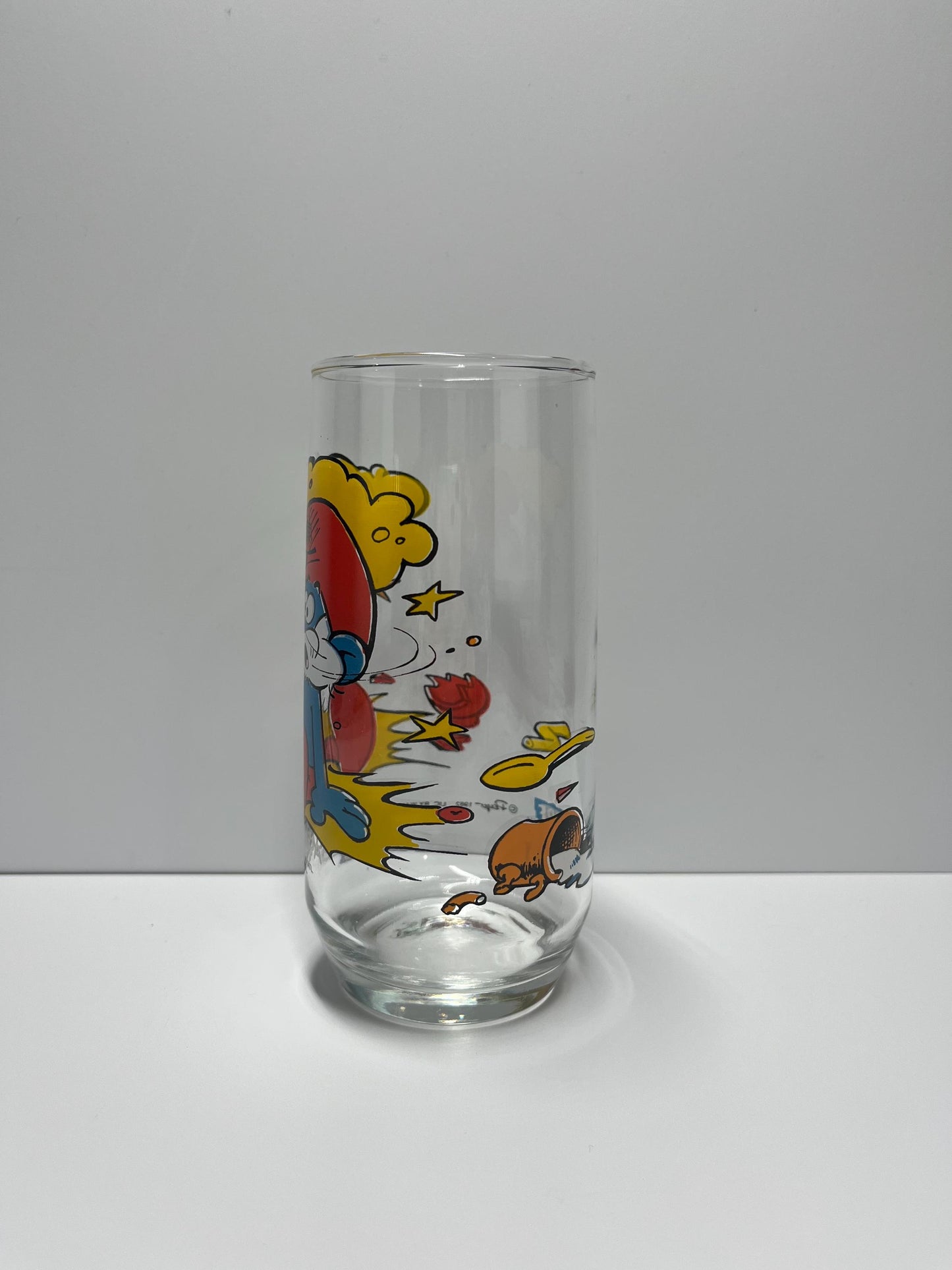 Vintage Papa Smurf Glass