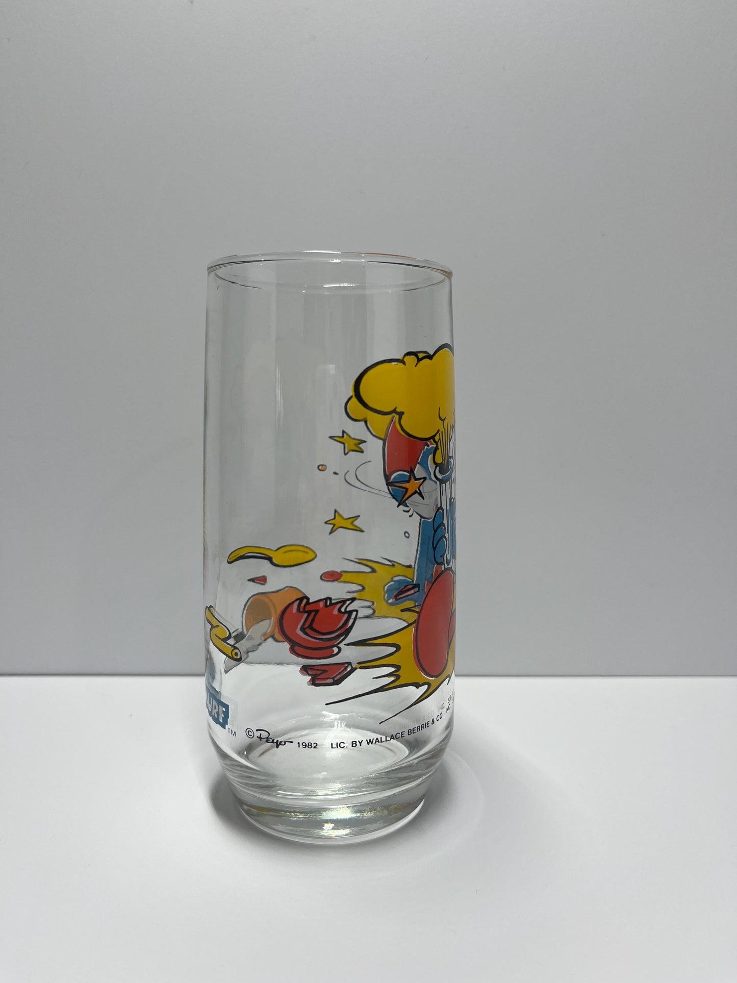 Vintage Papa Smurf Glass