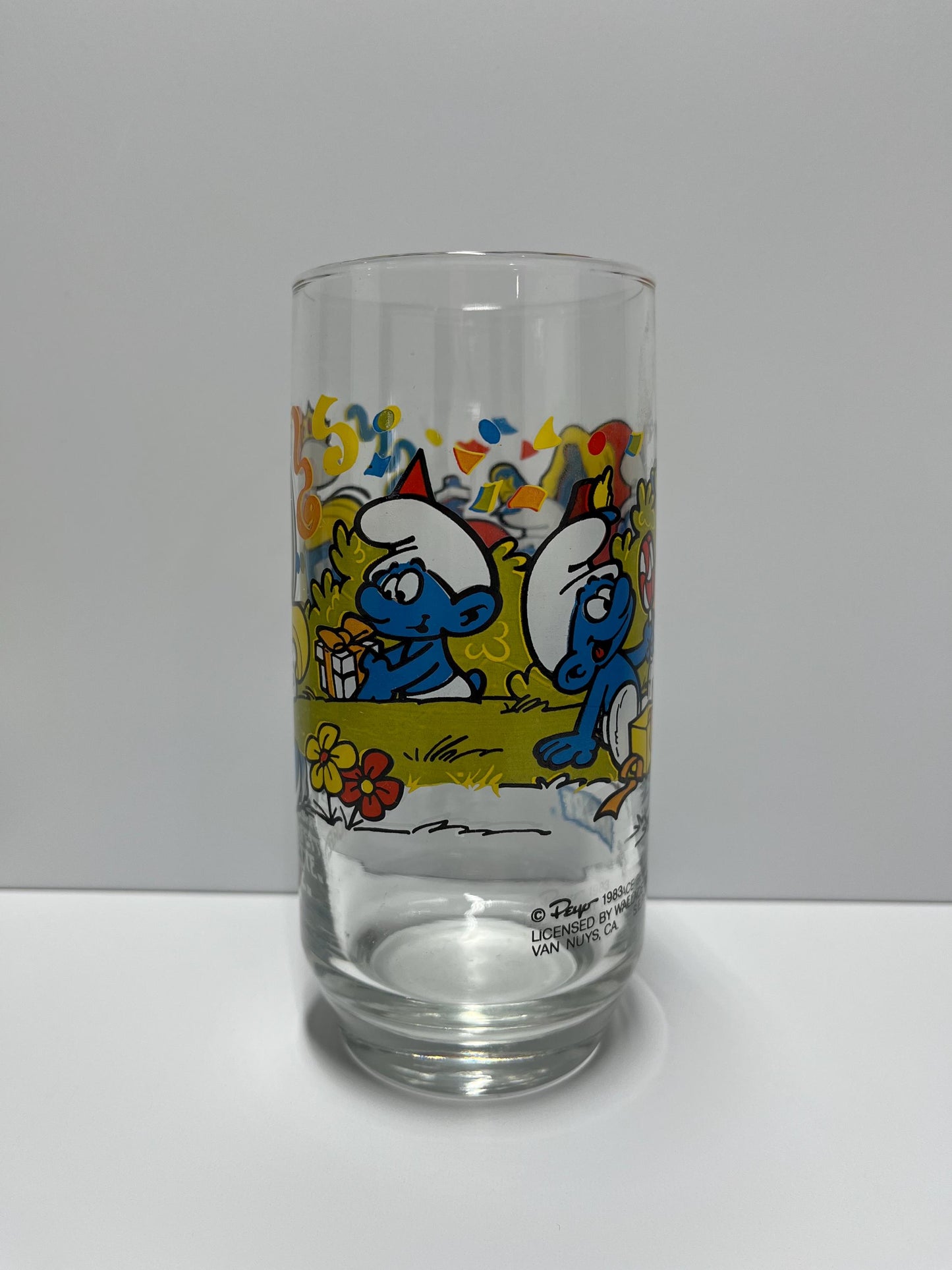 Vintage Smurfette Glass Collectible 1982