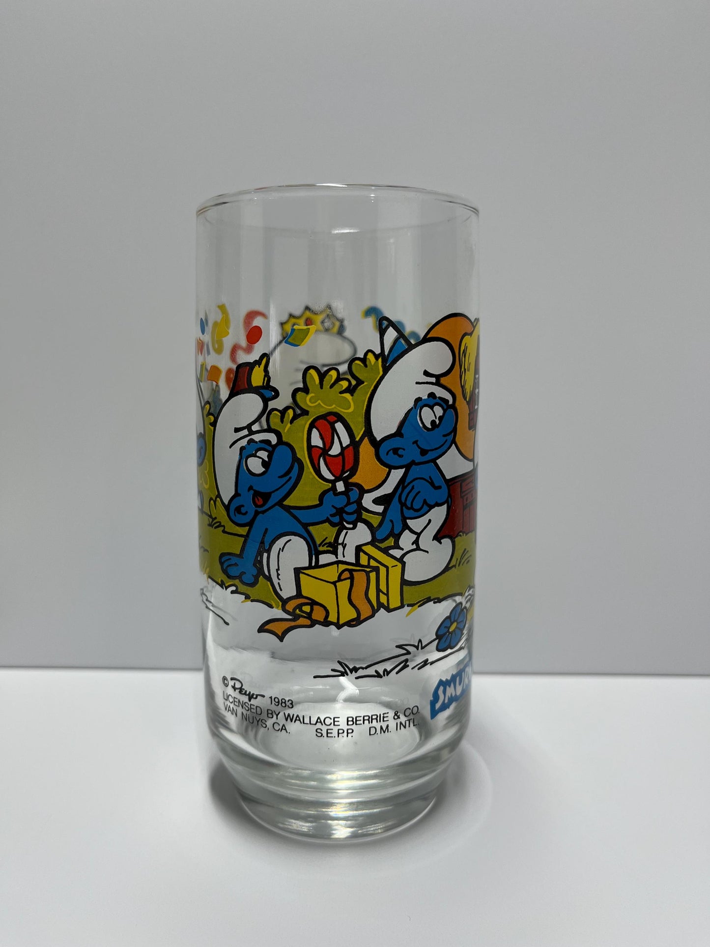 Vintage Smurfette Glass Collectible 1982