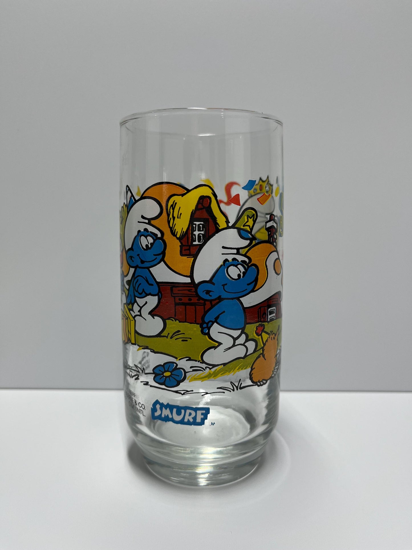 Vintage Smurfette Glass Collectible 1982