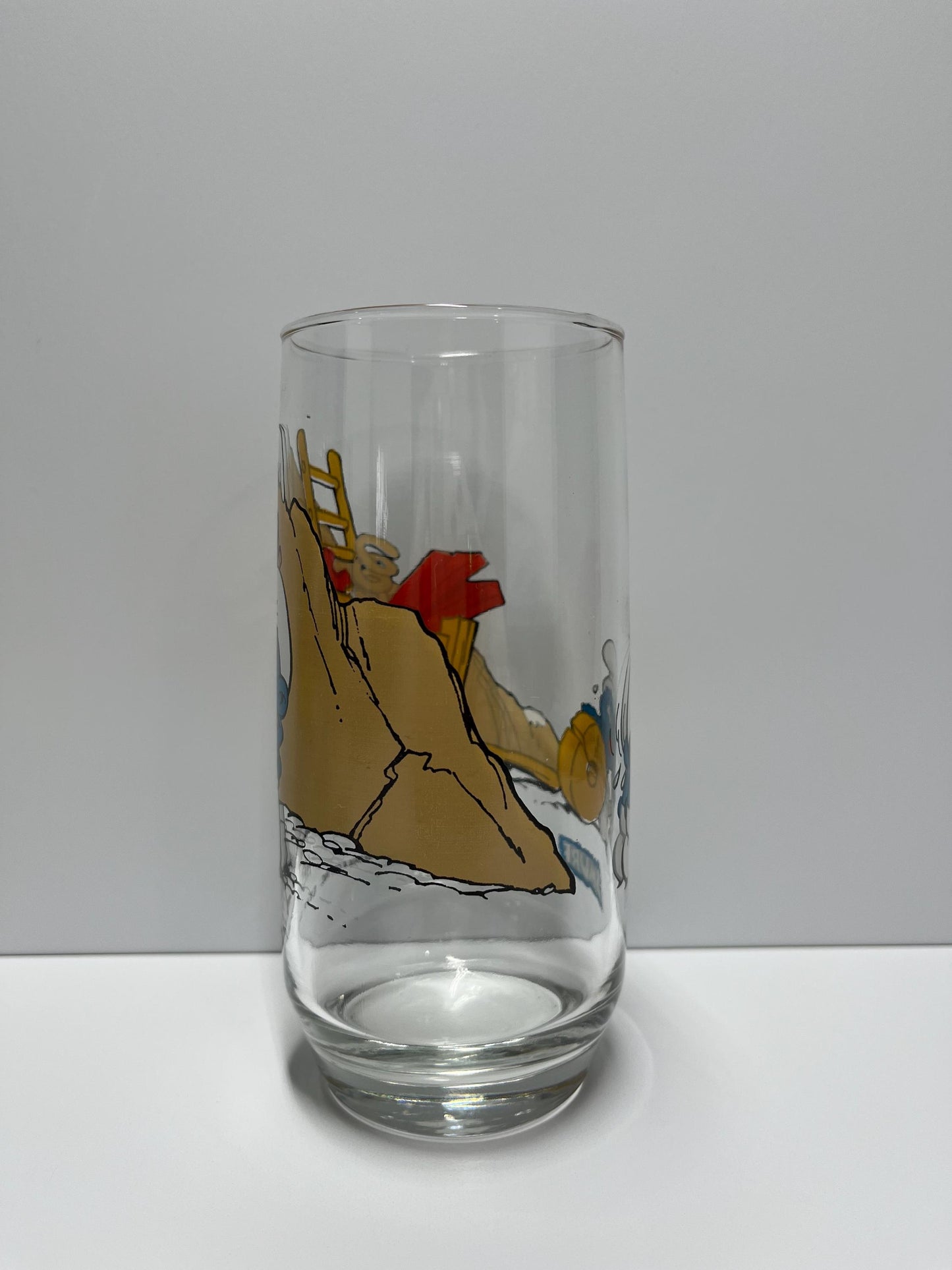 Vintage Hefty Smurf Glass Collectible 1982