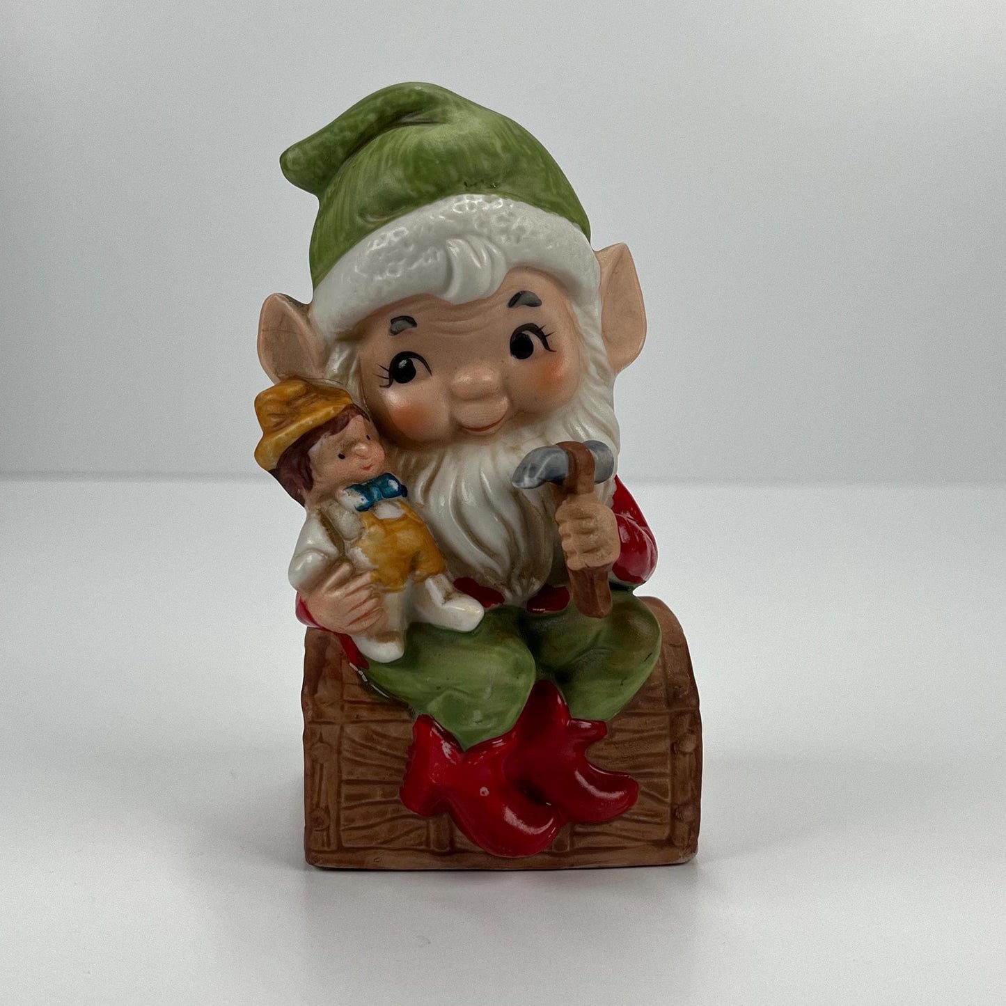 Vintage Figurine of Santa's Toy Maker Elf Made by Homco