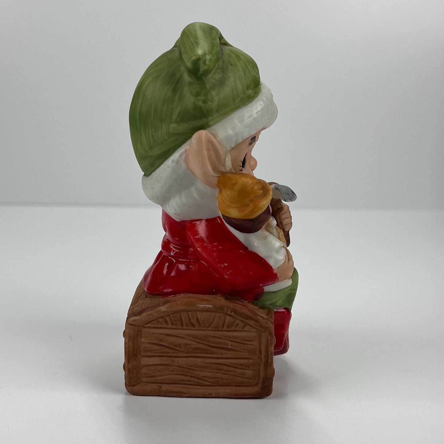 Vintage Figurine of Santa's Toy Maker Elf Made by Homco