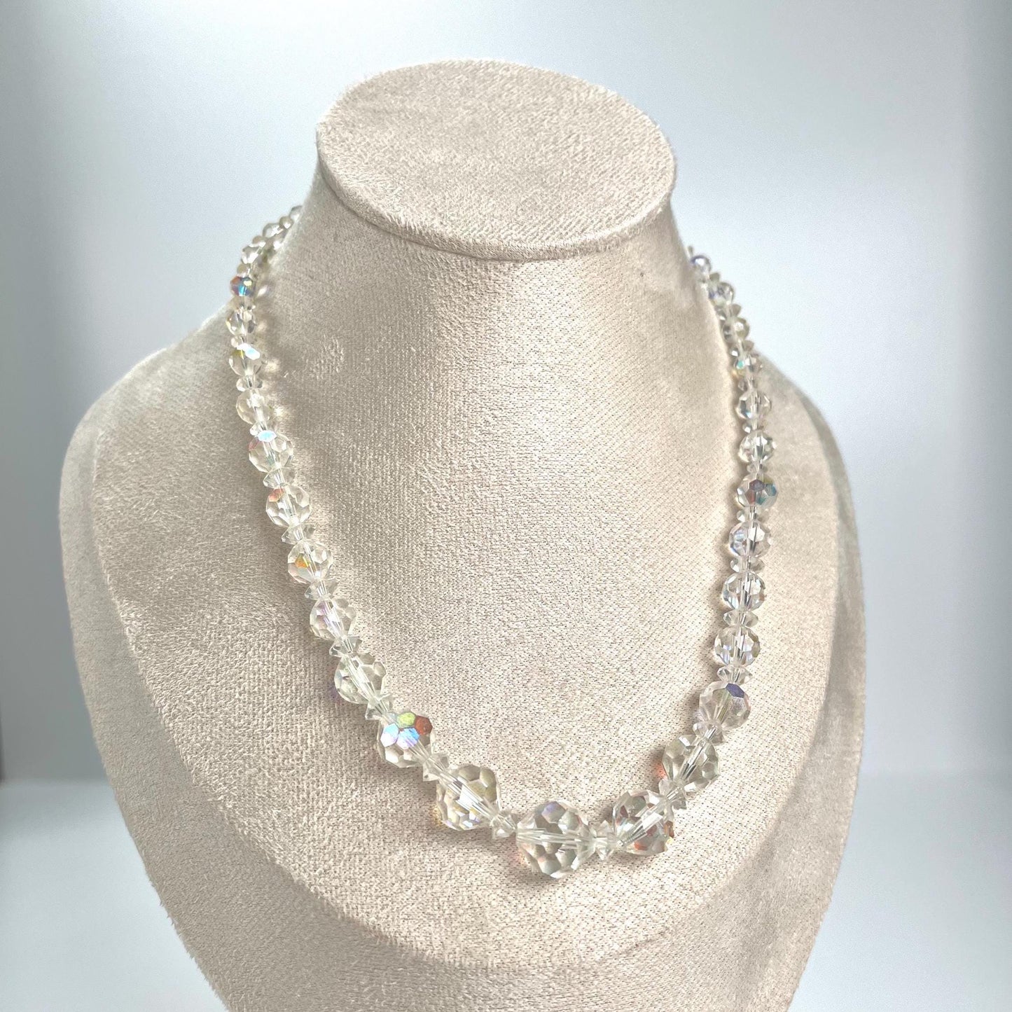 Vintage Necklace and Earring Set Made of Crystals by Laguna with Original Case