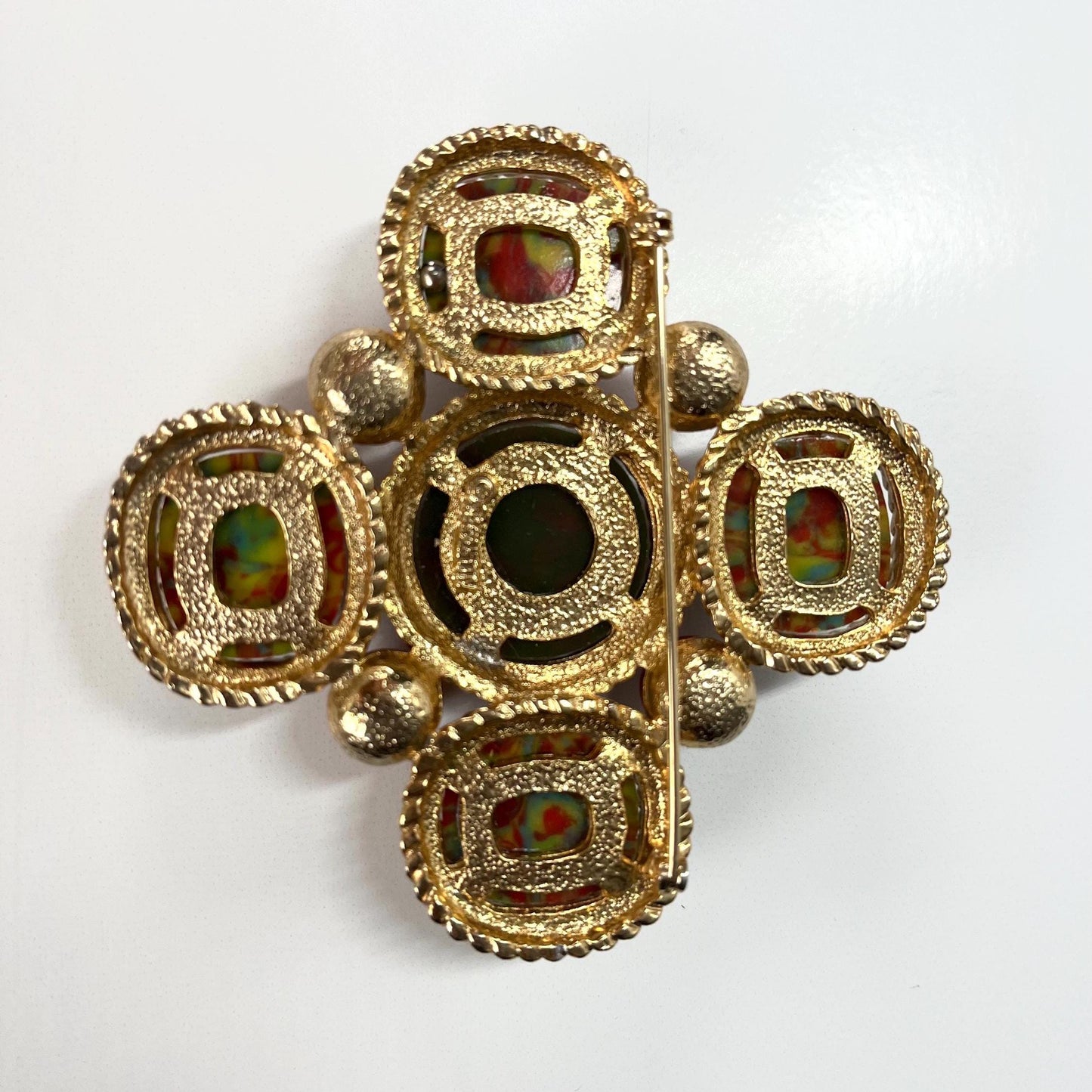 Vintage Brooch Pin of Large Maltese Cross by Sarah Coventry